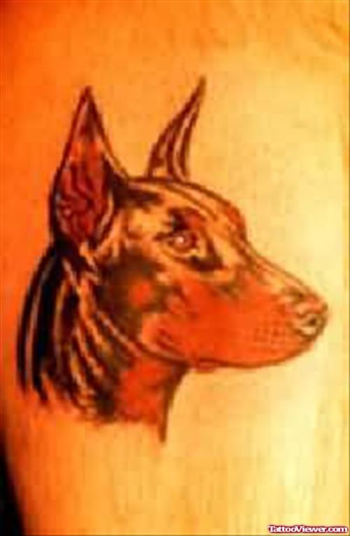 Small Dog Face Tattoo