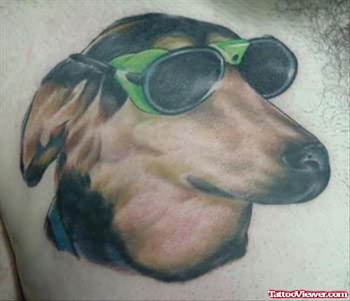 Modern Dog Tattoo