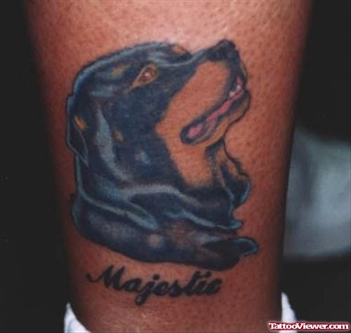 Majestic Dog tattoo