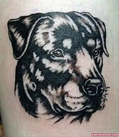 Dog Tattoo Design On Back