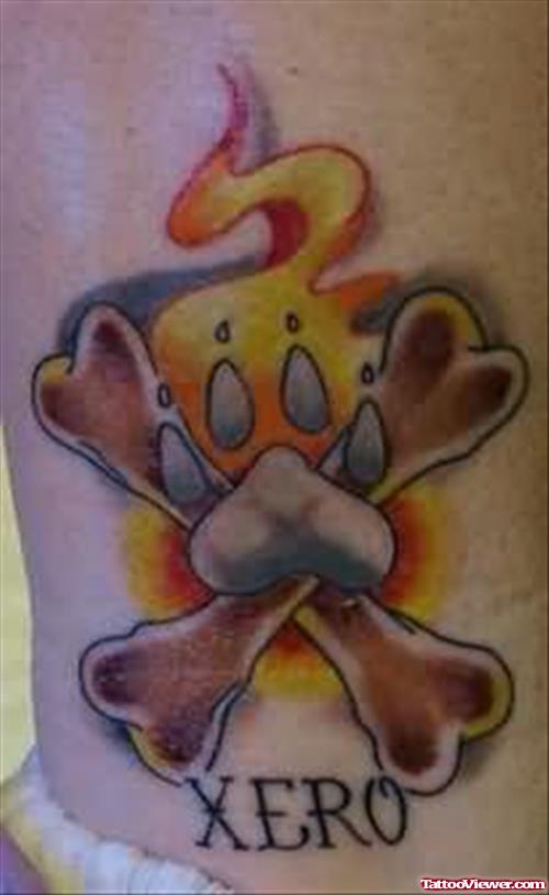 Dog Fire Tattoo Design