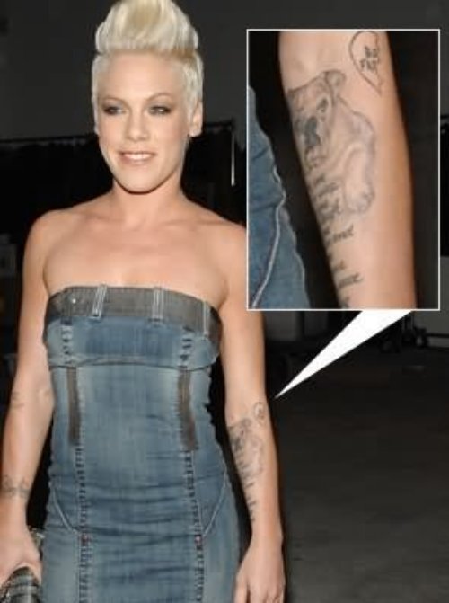 Celebrity Dog Tattoo Picture On Arm