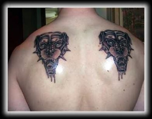 Dog Tattoos On Back