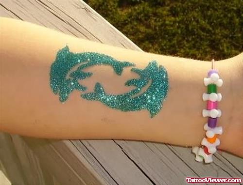 Latest Dolphin Tattoo On Wrist