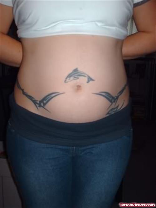 Dolphin Tattoo For Belly