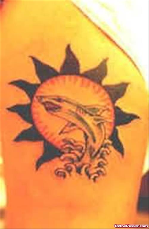Dolphin Sun Tattoo