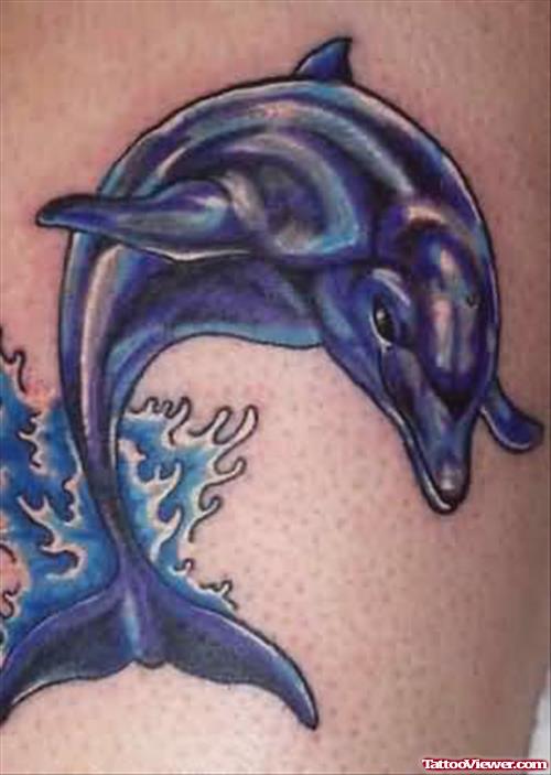 Dolphin Out Of Water Tattoo