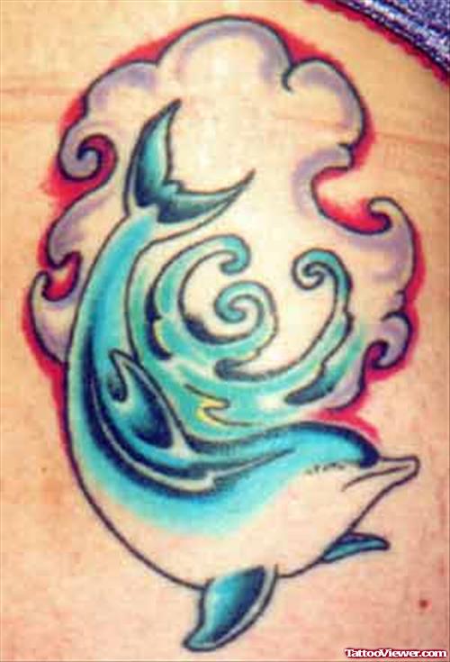 Dolphin Glowing Tattoo