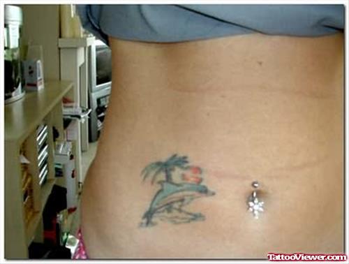 Dolphin Tattoos For Girls On Belly