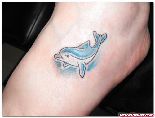 Dolphin Tattoo Art On Foot