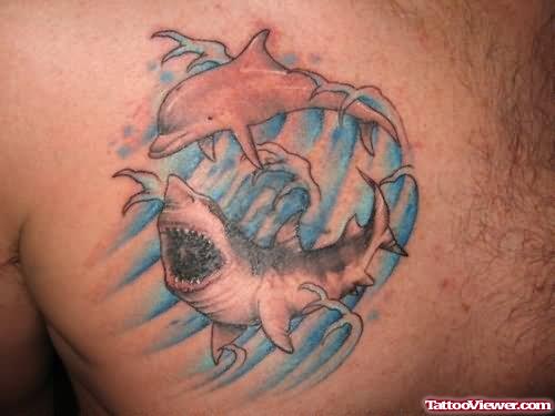 Angry Dolphin Tattoo
