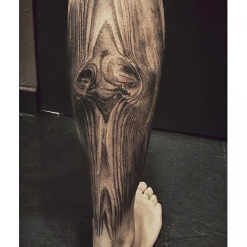 Calf Dotwork Tattoo For Men