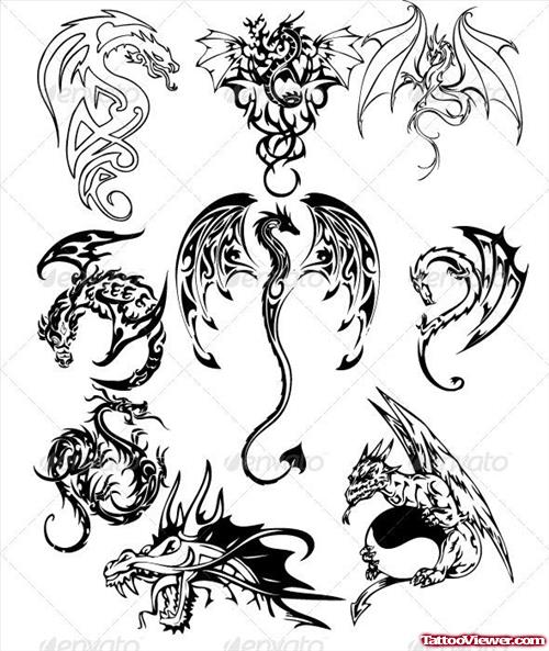Large Dragon Tattoos Designs