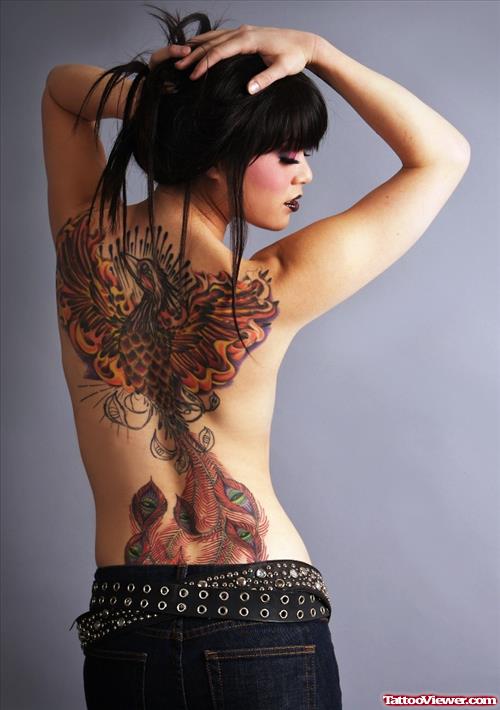 Back Body Dragon Tattoo For Girls