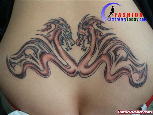 Dragon Tattoos On Girl Lowerback