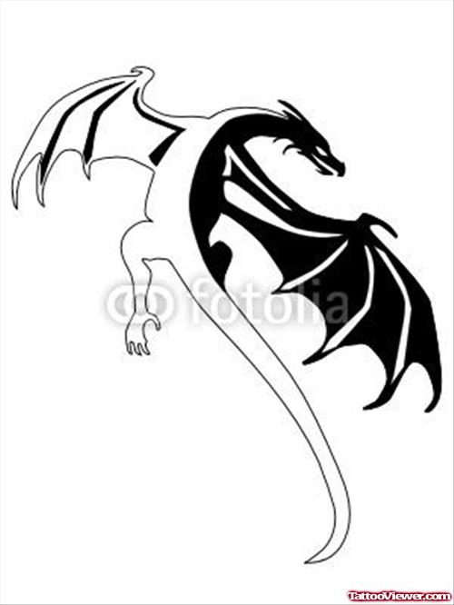 Amazing Flying Dragon Tattoo Design