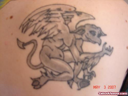Gothic Dragon Tattoo On Back