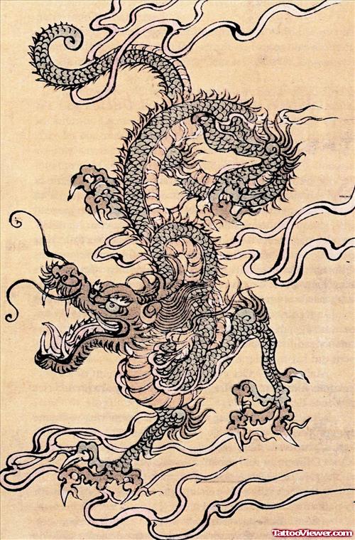 Chinese Dragon Tattoo Design For Guys