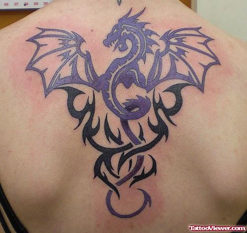 Upen wings Dragon Tattoo On Upperback