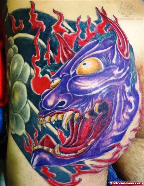 Purple Ink Dragon Tattoo