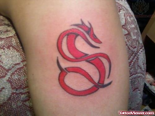 Red Dragon Tattoo On Arm