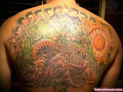 Dragon Tattoo On Upper Back