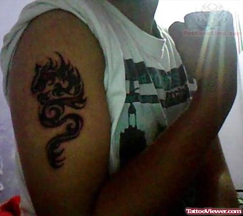 Dragon Tattoo On Half Sleeve For Guys