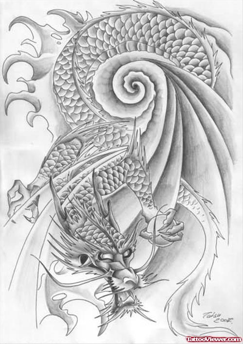 Traditional Dragon Tattoo Sample