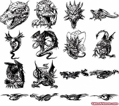 Dragons Tattoos Sample Gallery