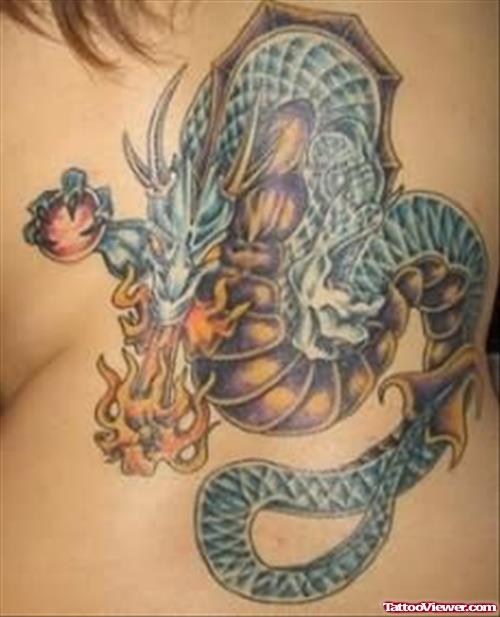 New Style Dragon Tattoo On Back