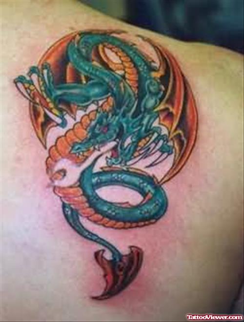 Magnificent Dragon Tattoo On Back