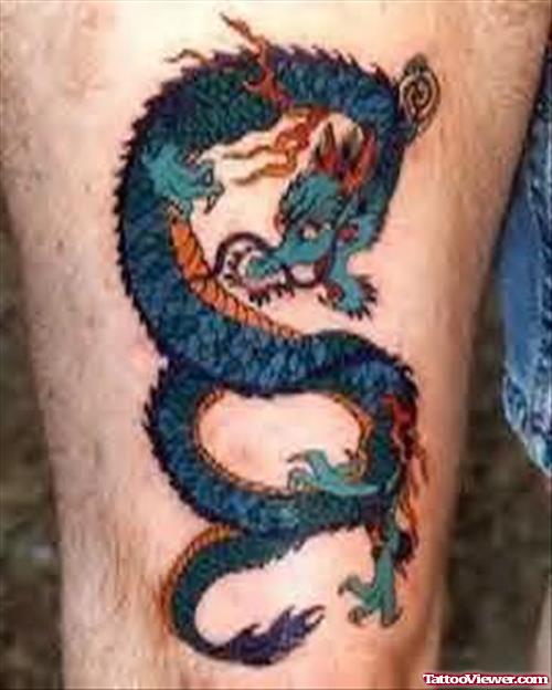 Terrific Dragon Tattoo On Bicep