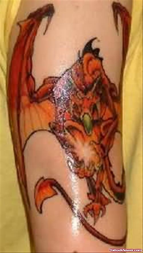 Magnificent Dragon Tattoo On Arm