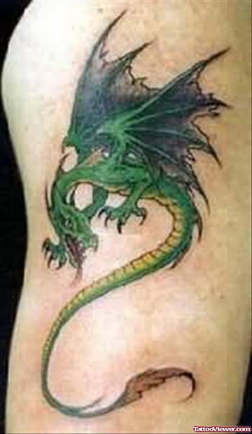 Flying Dragon Tattoo On Rib