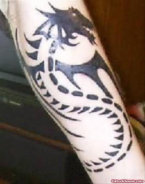 Elegant Dragon Tattoo On Arm