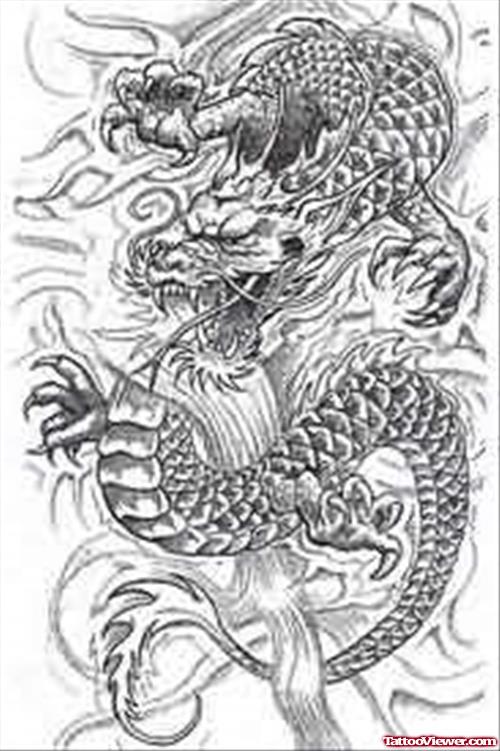 Dragon Grey Tattoo Sample