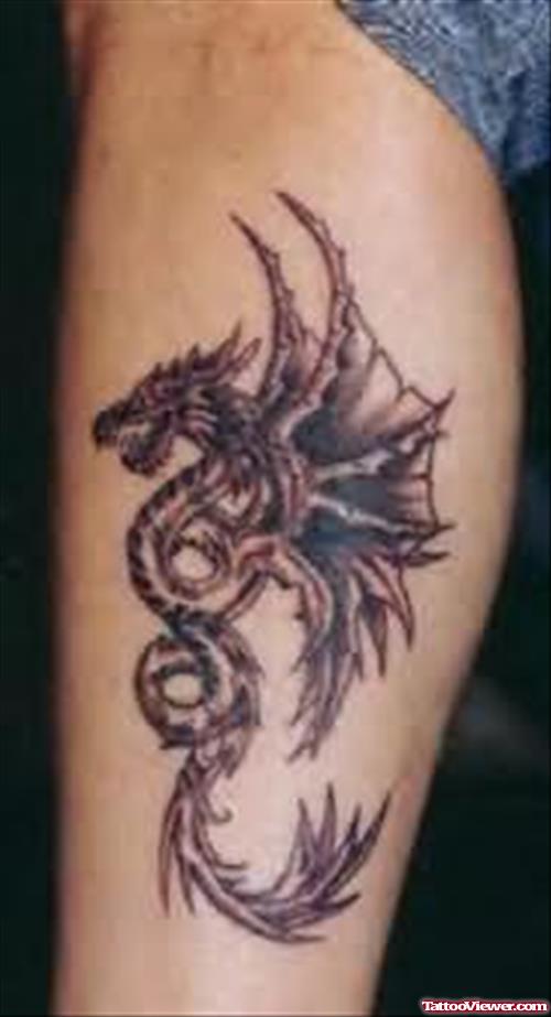 Trendy Dragon Tattoo On Muscles