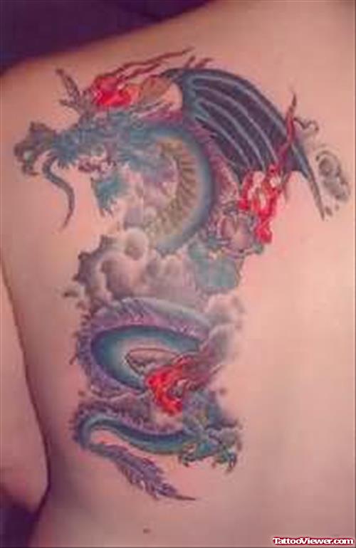 Terrific Dragon Coloured Tattoo