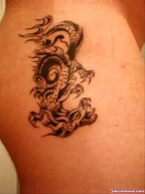 Awesome Black Dragon Tattoo