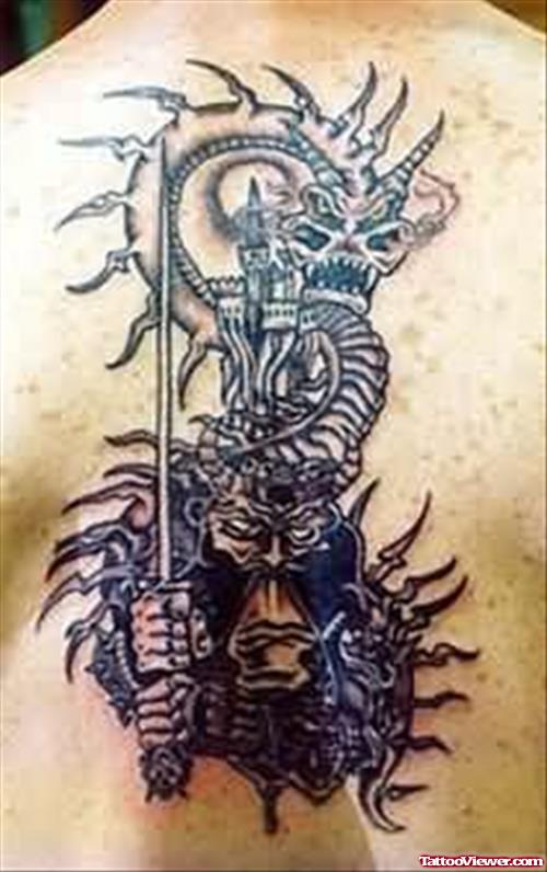 Scary Dragon Tattoo Art