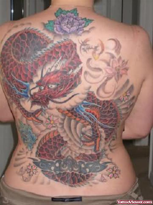 Japanesse Backpiece Dragon Tattoo