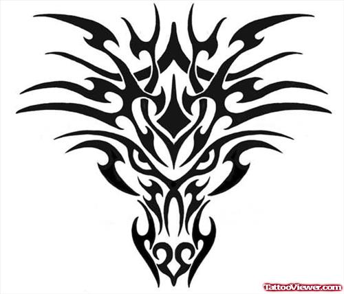 Dragon Face  Tattoo Design