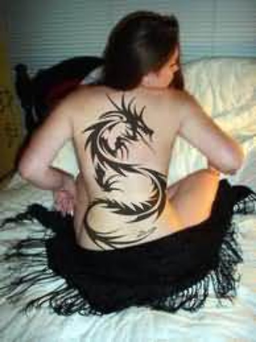 Celtic Dragon Tattoo On Back