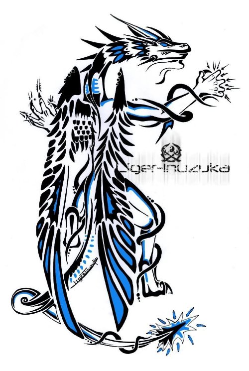 Angelic Dragon Tattoo Sample