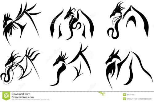 Best Tribal Dragon Tattoo Design