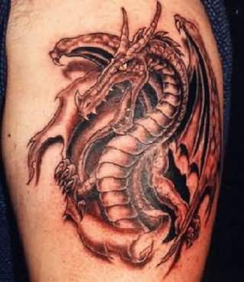 Dragon Tattoo For Bicep