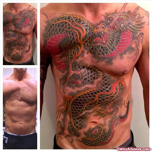 chinese flying dragon tattoo