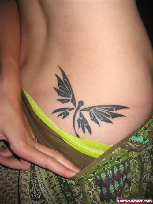Dragonfly Tattoo On Lower Back