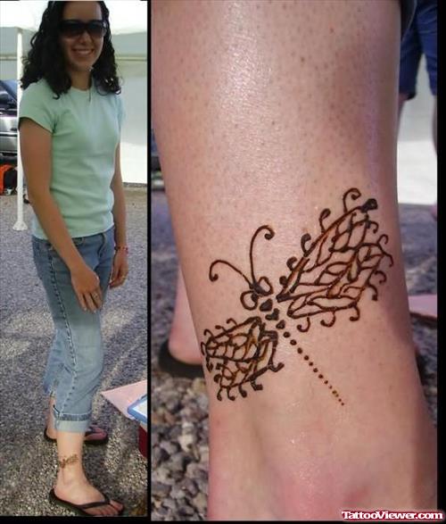 Delicate Dragonfly Drawing - Henna Tattoos