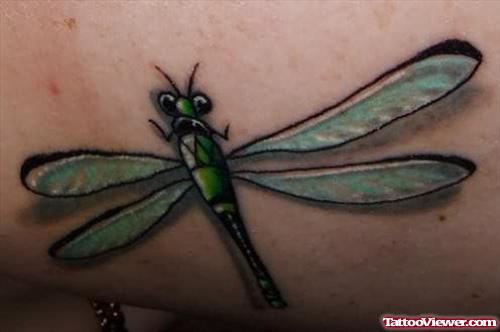 Green Dragonfly Tattoo